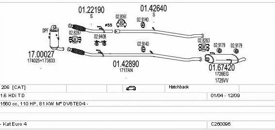 Mts C260096005997 Система випуску відпрацьованих газів C260096005997: Купити у Польщі - Добра ціна на 2407.PL!