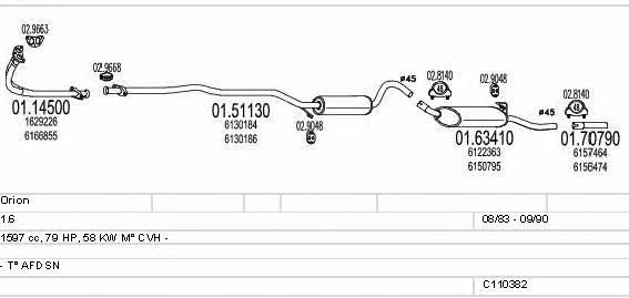 Mts C110382003352 Система выпуска отработаных газов C110382003352: Купить в Польше - Отличная цена на 2407.PL!