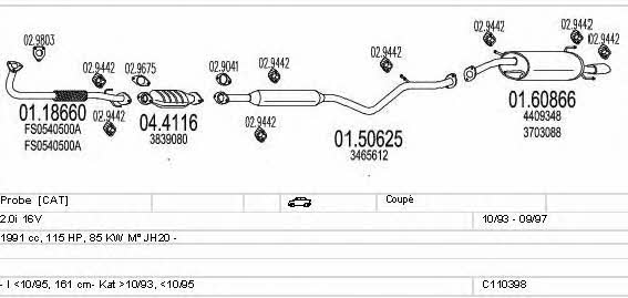  C110398003371 Exhaust system C110398003371: Buy near me in Poland at 2407.PL - Good price!