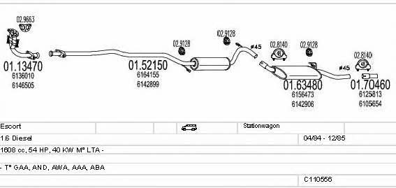 MTS C110556007485 Abgasanlage C110556007485: Kaufen Sie zu einem guten Preis in Polen bei 2407.PL!