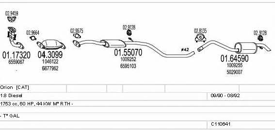 MTS C110641008704 Abgasanlage C110641008704: Kaufen Sie zu einem guten Preis in Polen bei 2407.PL!