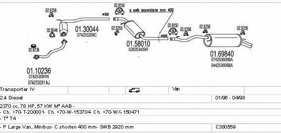  C380559002523 Система выпуска отработаных газов C380559002523: Отличная цена - Купить в Польше на 2407.PL!