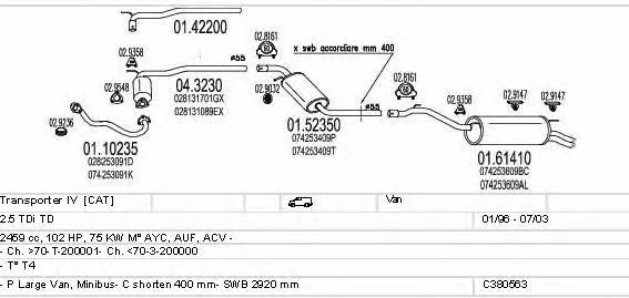  C380563002527 Exhaust system C380563002527: Buy near me in Poland at 2407.PL - Good price!