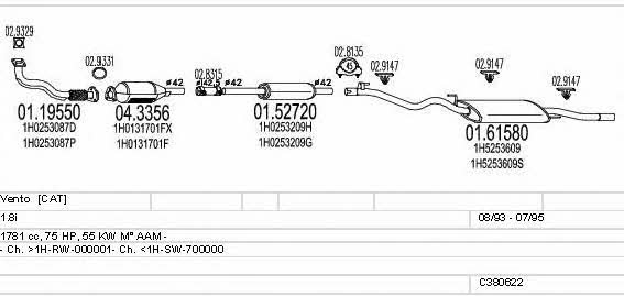  C380622002590 Exhaust system C380622002590: Buy near me in Poland at 2407.PL - Good price!