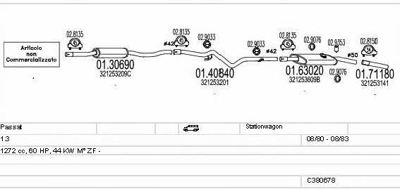  C380678007389 Система выпуска отработаных газов C380678007389: Отличная цена - Купить в Польше на 2407.PL!