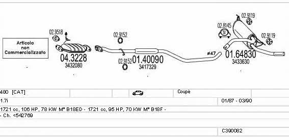 Mts C390082002667 Exhaust system C390082002667: Buy near me in Poland at 2407.PL - Good price!