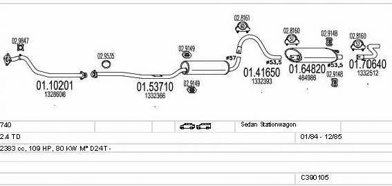 Mts C390105002244 Układ wydechowy C390105002244: Dobra cena w Polsce na 2407.PL - Kup Teraz!