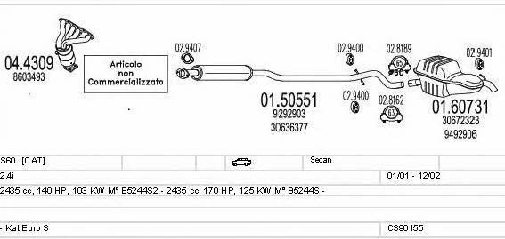 MTS C390155002321 Abgasanlage C390155002321: Kaufen Sie zu einem guten Preis in Polen bei 2407.PL!