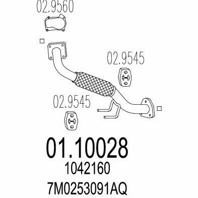 Mts 01.10028 Exhaust pipe 0110028: Buy near me in Poland at 2407.PL - Good price!