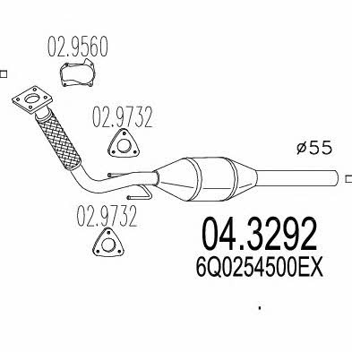 Mts 04.3292 Catalytic Converter 043292: Buy near me in Poland at 2407.PL - Good price!