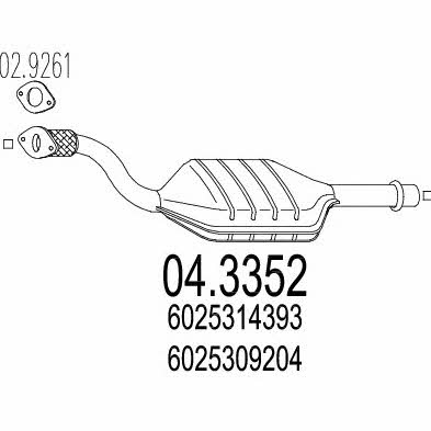 Mts 04.3352 Катализатор 043352: Отличная цена - Купить в Польше на 2407.PL!