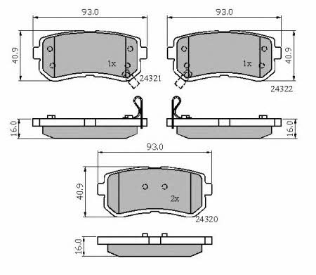 National NP2500 Brake Pad Set, disc brake NP2500: Buy near me in Poland at 2407.PL - Good price!