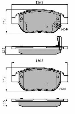 National NP2527 Brake Pad Set, disc brake NP2527: Buy near me in Poland at 2407.PL - Good price!