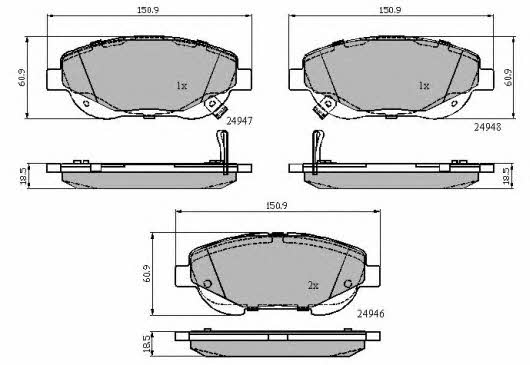 National NP2560 Brake Pad Set, disc brake NP2560: Buy near me in Poland at 2407.PL - Good price!