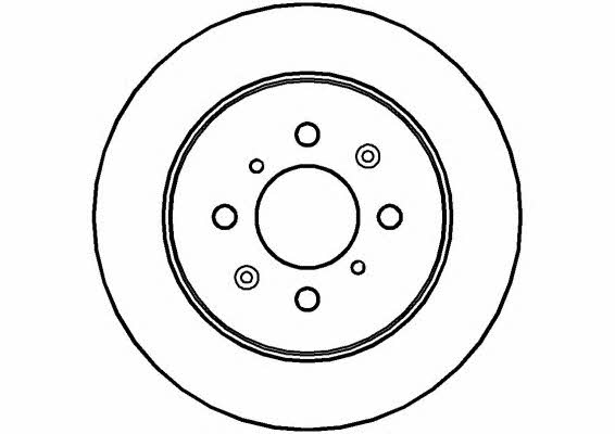 National NBD1224 Rear brake disc, non-ventilated NBD1224: Buy near me in Poland at 2407.PL - Good price!