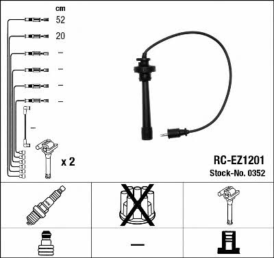 NGK 0352 Ignition cable kit 0352: Buy near me at 2407.PL in Poland at an Affordable price!