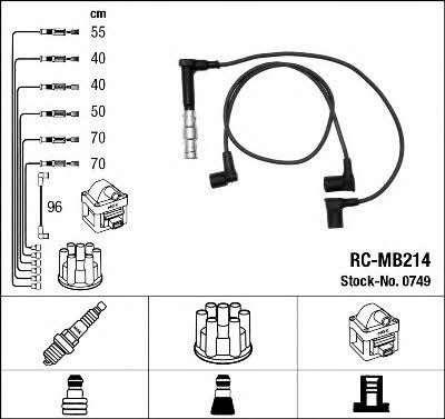 NGK 0749 Ignition cable kit 0749: Buy near me in Poland at 2407.PL - Good price!