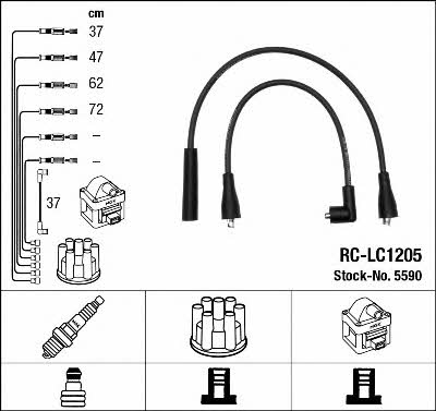 NGK 5590 Ignition cable kit 5590: Buy near me in Poland at 2407.PL - Good price!