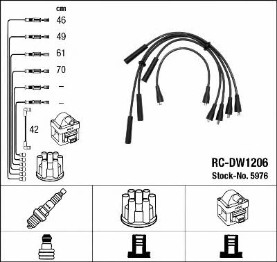 NGK 5976 Ignition cable kit 5976: Buy near me in Poland at 2407.PL - Good price!