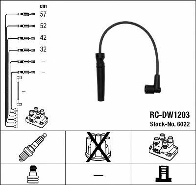 NGK 6022 Ignition cable kit 6022: Buy near me in Poland at 2407.PL - Good price!