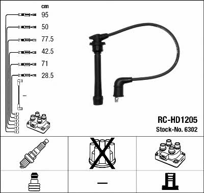 NGK 6302 Ignition cable kit 6302: Buy near me in Poland at 2407.PL - Good price!