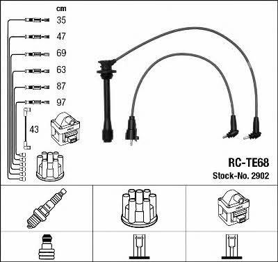 NGK 2902 Ignition cable kit 2902: Buy near me in Poland at 2407.PL - Good price!