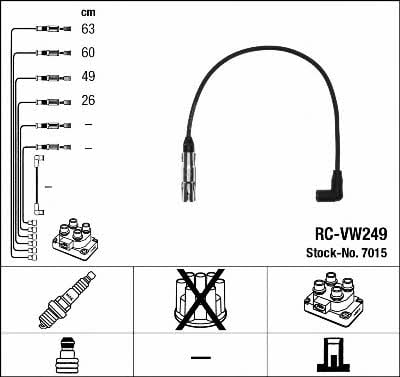 NGK 7015 Ignition cable kit 7015: Buy near me in Poland at 2407.PL - Good price!