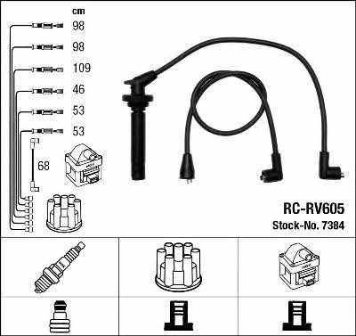 NGK 7384 Ignition cable kit 7384: Buy near me in Poland at 2407.PL - Good price!