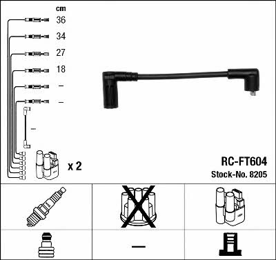 NGK 8205 Ignition cable kit 8205: Buy near me in Poland at 2407.PL - Good price!