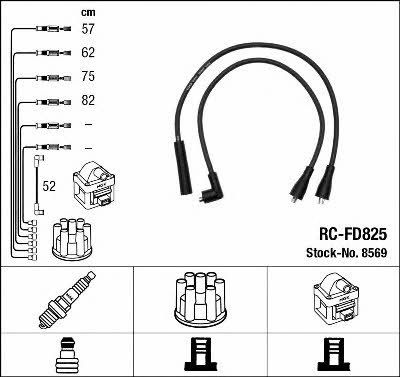 NGK 8569 Ignition cable kit 8569: Buy near me in Poland at 2407.PL - Good price!