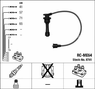 NGK 8741 Ignition cable kit 8741: Buy near me in Poland at 2407.PL - Good price!
