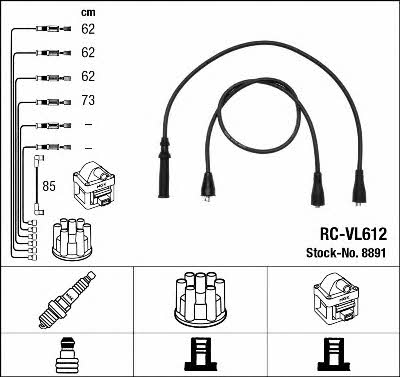 NGK 8891 Ignition cable kit 8891: Buy near me in Poland at 2407.PL - Good price!