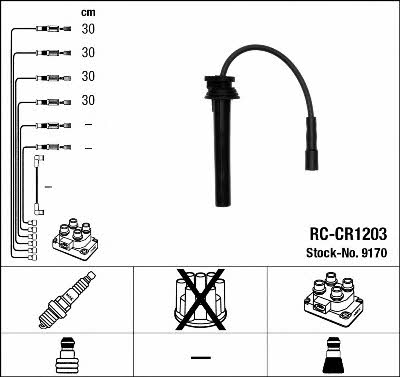 NGK 9170 Ignition cable kit 9170: Buy near me in Poland at 2407.PL - Good price!