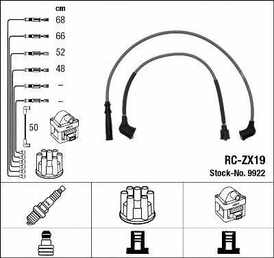 NGK 9922 Ignition cable kit 9922: Buy near me at 2407.PL in Poland at an Affordable price!