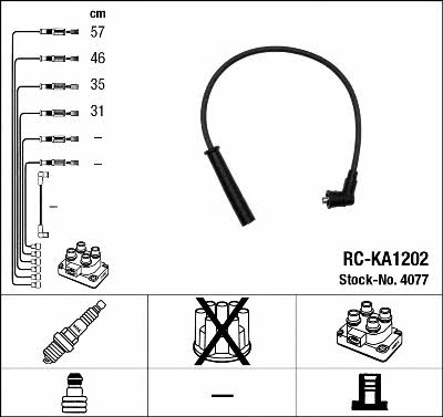 NGK 4077 Ignition cable kit 4077: Buy near me in Poland at 2407.PL - Good price!