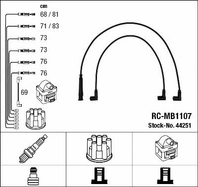 NGK 44251 Ignition cable kit 44251: Buy near me in Poland at 2407.PL - Good price!