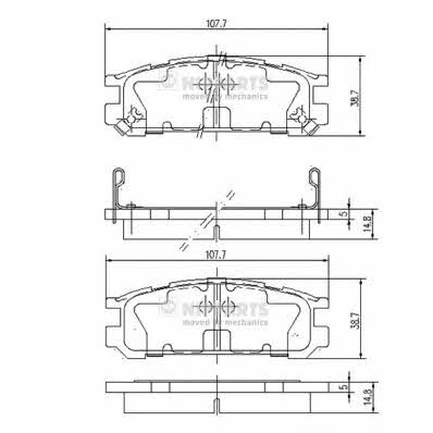 Nipparts J3617001 Brake Pad Set, disc brake J3617001: Buy near me in Poland at 2407.PL - Good price!