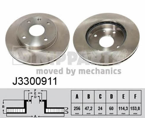 Nipparts J3300911 Tarcza hamulcowa J3300911: Atrakcyjna cena w Polsce na 2407.PL - Zamów teraz!