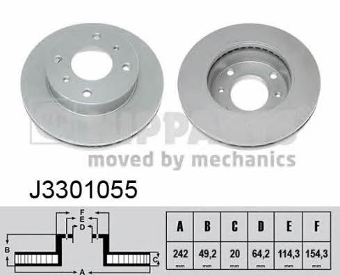Nipparts J3301055 Тормозной диск передний вентилируемый J3301055: Отличная цена - Купить в Польше на 2407.PL!
