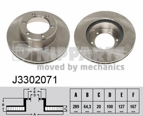 Nipparts J3302071 Wentylowana przednia tarcza hamulcowa J3302071: Dobra cena w Polsce na 2407.PL - Kup Teraz!