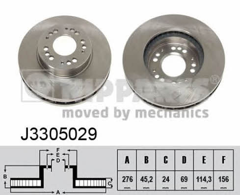 Nipparts J3305029 Tarcza hamulcowa J3305029: Dobra cena w Polsce na 2407.PL - Kup Teraz!