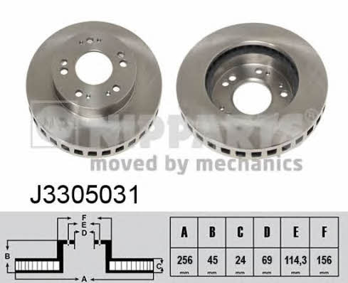 Nipparts J3305031 Wentylowana przednia tarcza hamulcowa J3305031: Atrakcyjna cena w Polsce na 2407.PL - Zamów teraz!