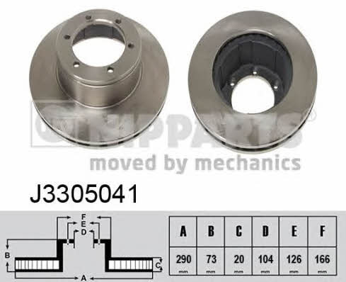 Nipparts J3305041 Диск гальмівний задній вентильований J3305041: Купити у Польщі - Добра ціна на 2407.PL!