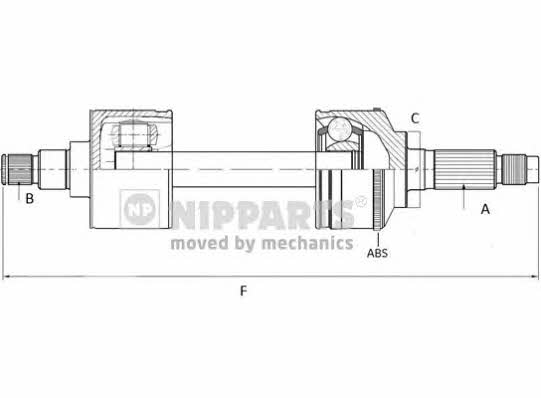 Nipparts N2800302 Drive shaft N2800302: Buy near me in Poland at 2407.PL - Good price!