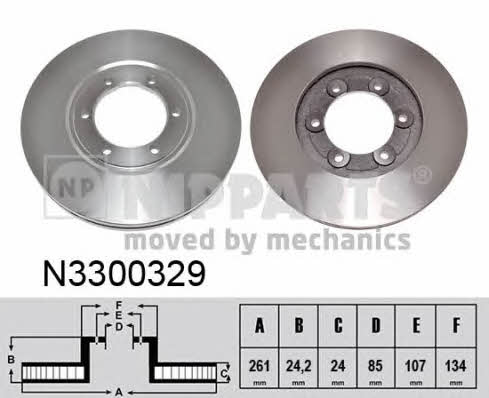 Nipparts N3300329 Тормозной диск передний вентилируемый N3300329: Отличная цена - Купить в Польше на 2407.PL!