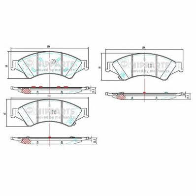 Nipparts N3603075 Тормозные колодки дисковые, комплект N3603075: Отличная цена - Купить в Польше на 2407.PL!