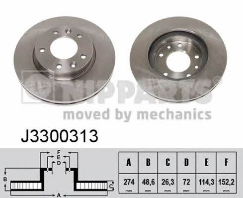 Nipparts J3300313 Wentylowana przednia tarcza hamulcowa J3300313: Atrakcyjna cena w Polsce na 2407.PL - Zamów teraz!