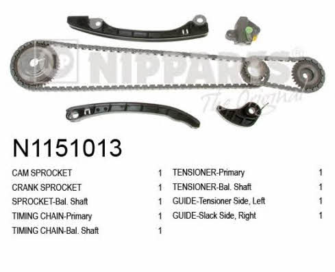 Nipparts N1151013 Timing chain kit N1151013: Buy near me in Poland at 2407.PL - Good price!