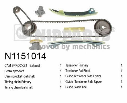 Nipparts N1151014 Timing chain kit N1151014: Buy near me in Poland at 2407.PL - Good price!