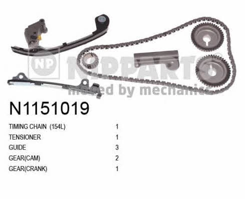 Nipparts N1151019 Timing chain kit N1151019: Buy near me at 2407.PL in Poland at an Affordable price!